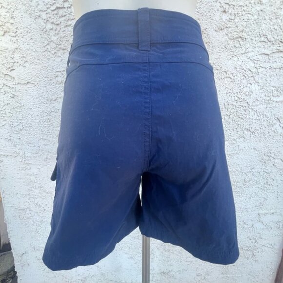 Eddie Bauer Navy Lightweight Summer Trail Stretch Mid Rise Cargo Pockets Shorts - Picture 2 of 10